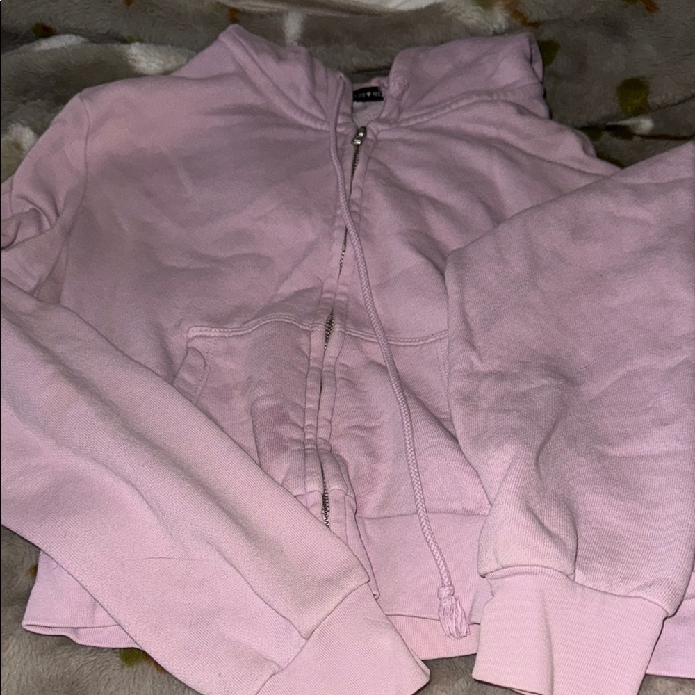 Light Pink Zip-Up Hoodie